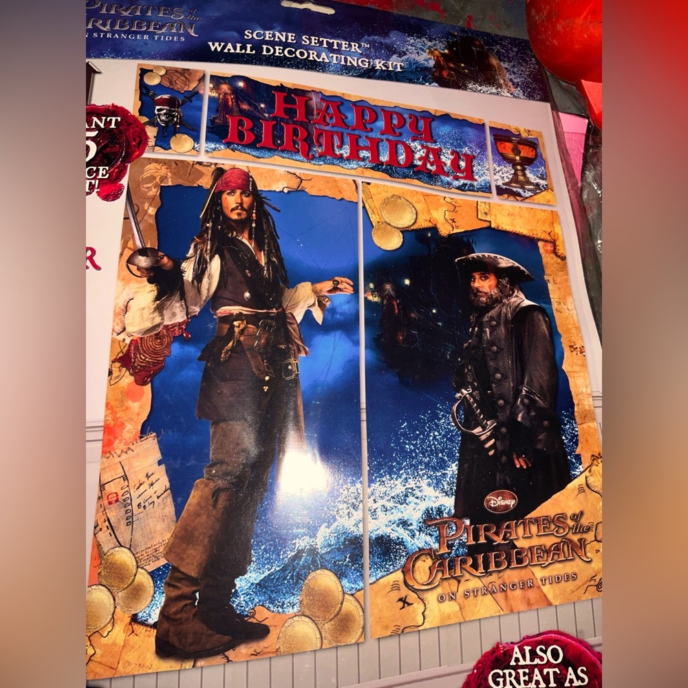 Pirates of the Caribbean 5pc seen setters new wall decoration kit new DISNEY